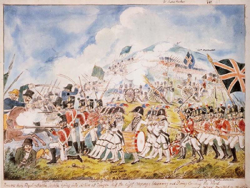 Thomas Pakenham A reconstruction by William Sadler of the Battle of Vinegar Hill painted in about 1880 oil painting picture